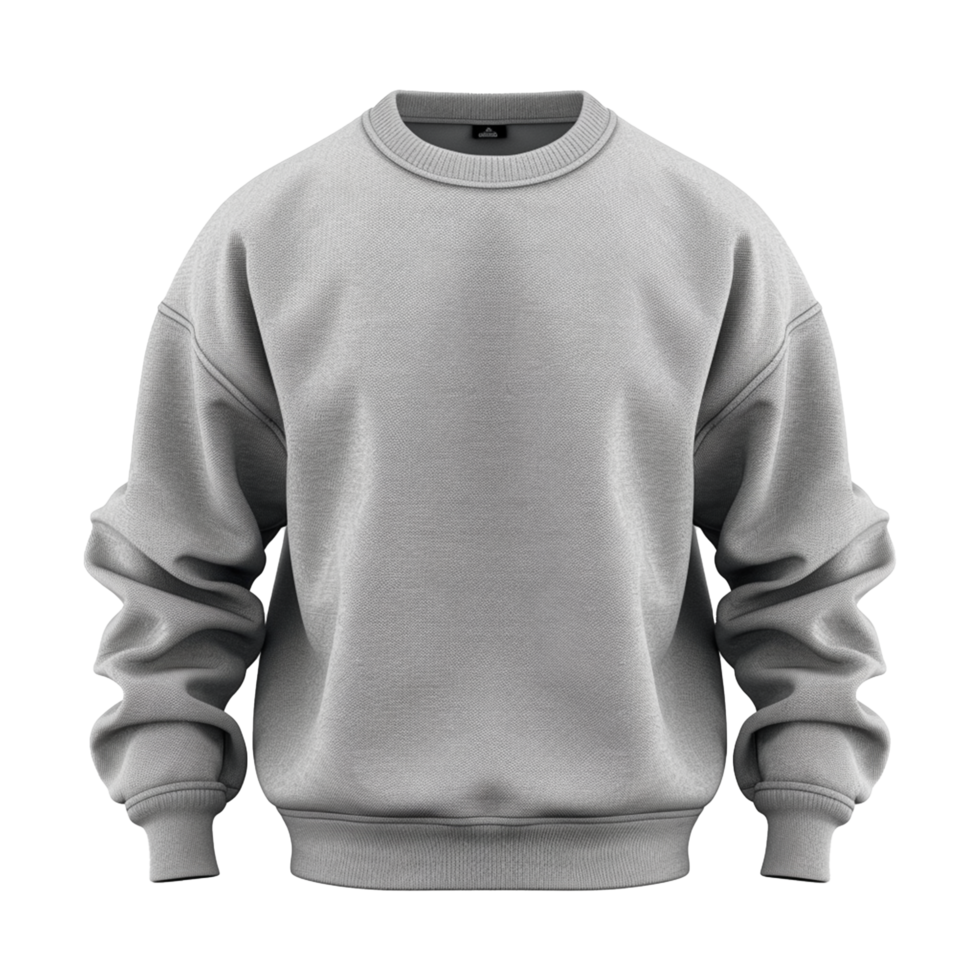 Ash sweatshirt isolated on transparent background png