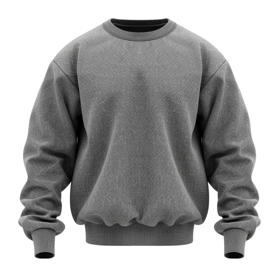 Ash sweatshirt isolated on transparent background png