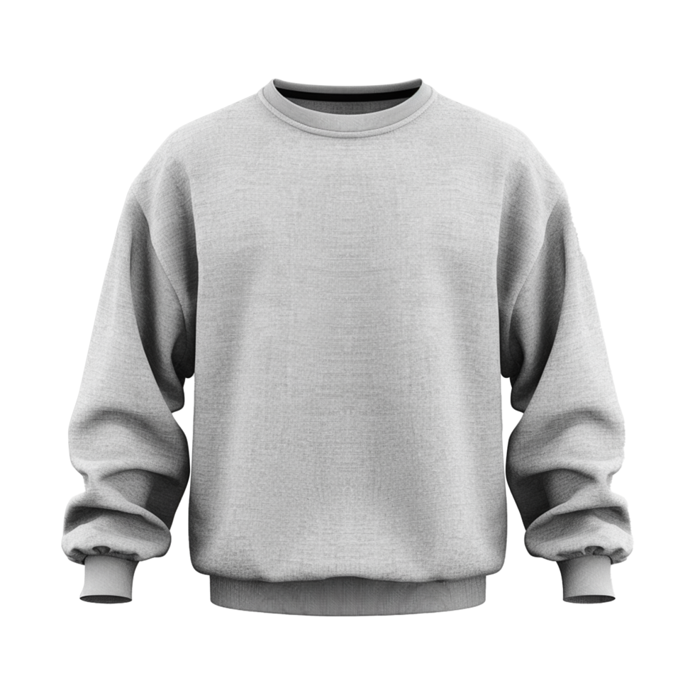 Ash sweatshirt isolated on transparent background png