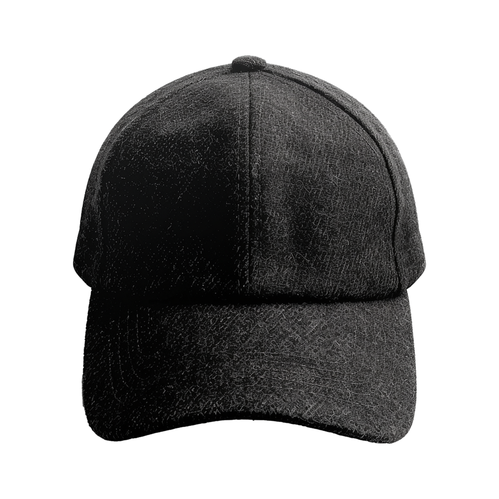 Black cap isolated on transparent background png