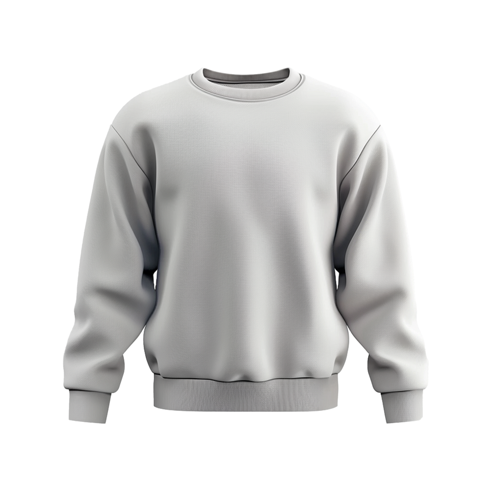 Ash sweatshirt isolated on transparent background png