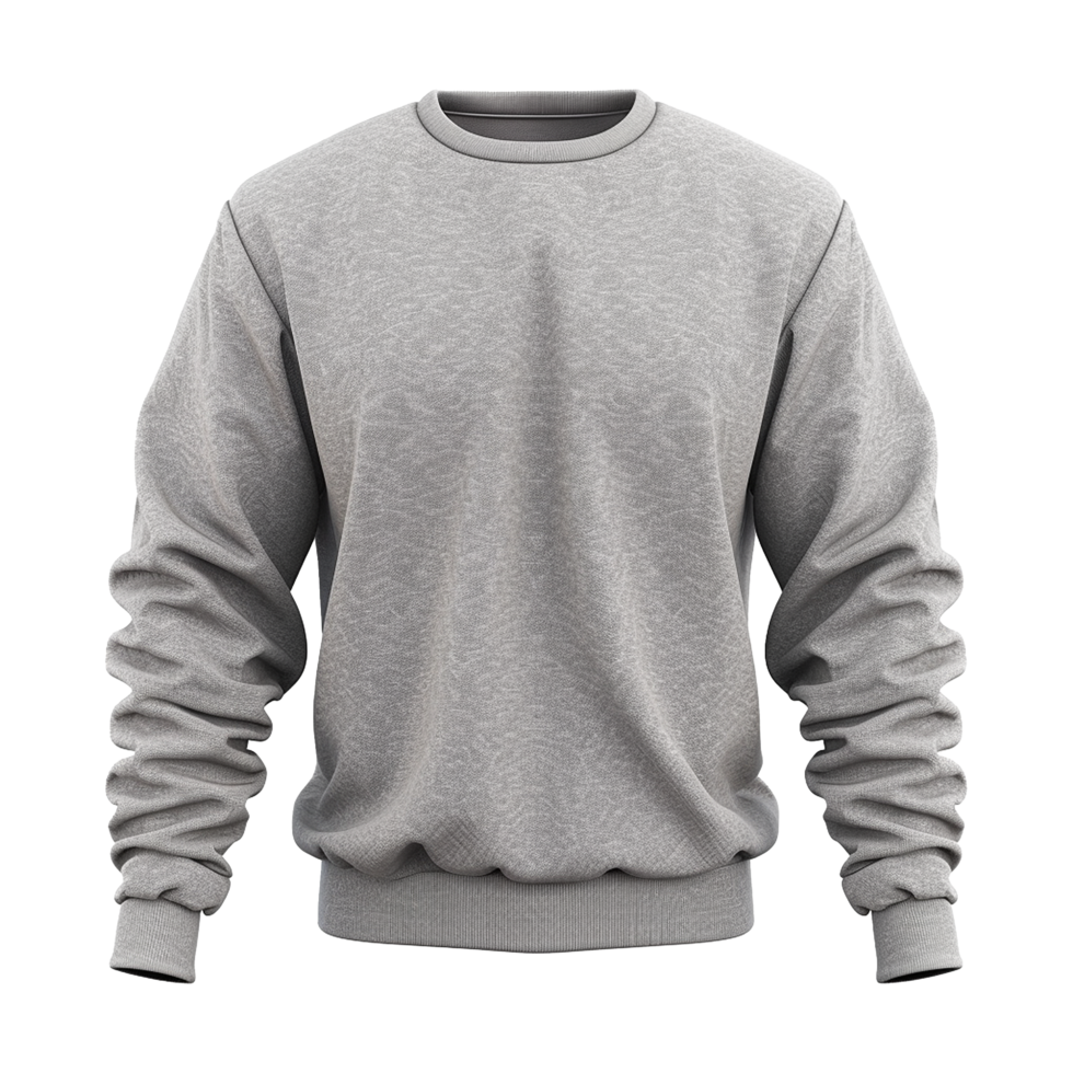 Ash sweatshirt isolated on transparent background png