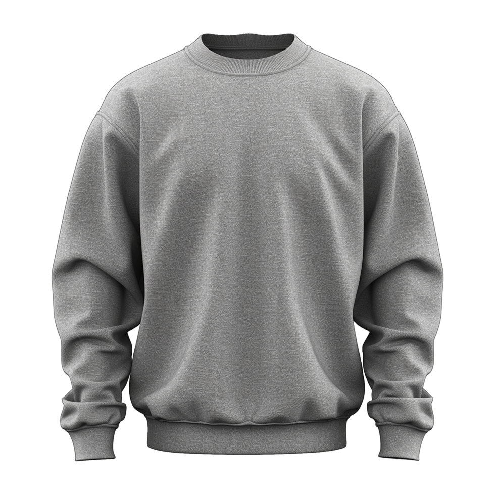 Ash sweatshirt isolated on transparent background png