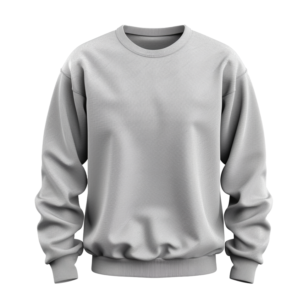 Ash sweatshirt isolated on transparent background png