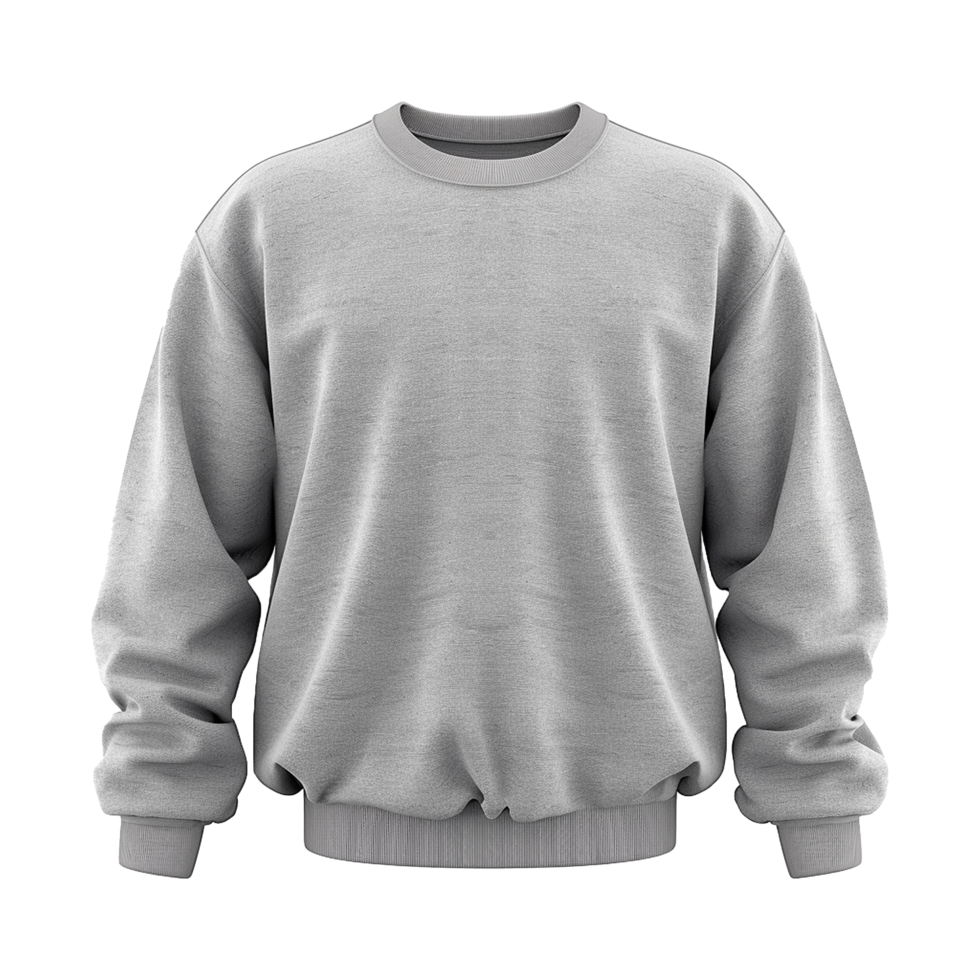 Ash sweatshirt isolated on transparent background png