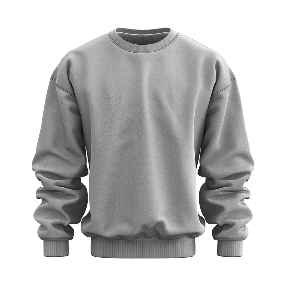 Ash sweatshirt isolated on transparent background png