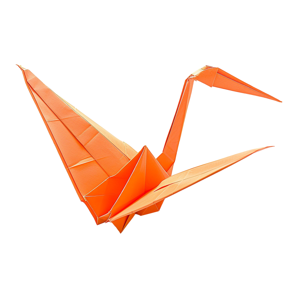 Origami crane isolated on transparent background png