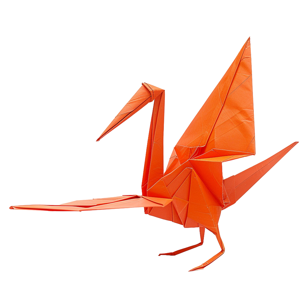Origami crane isolated on transparent background png