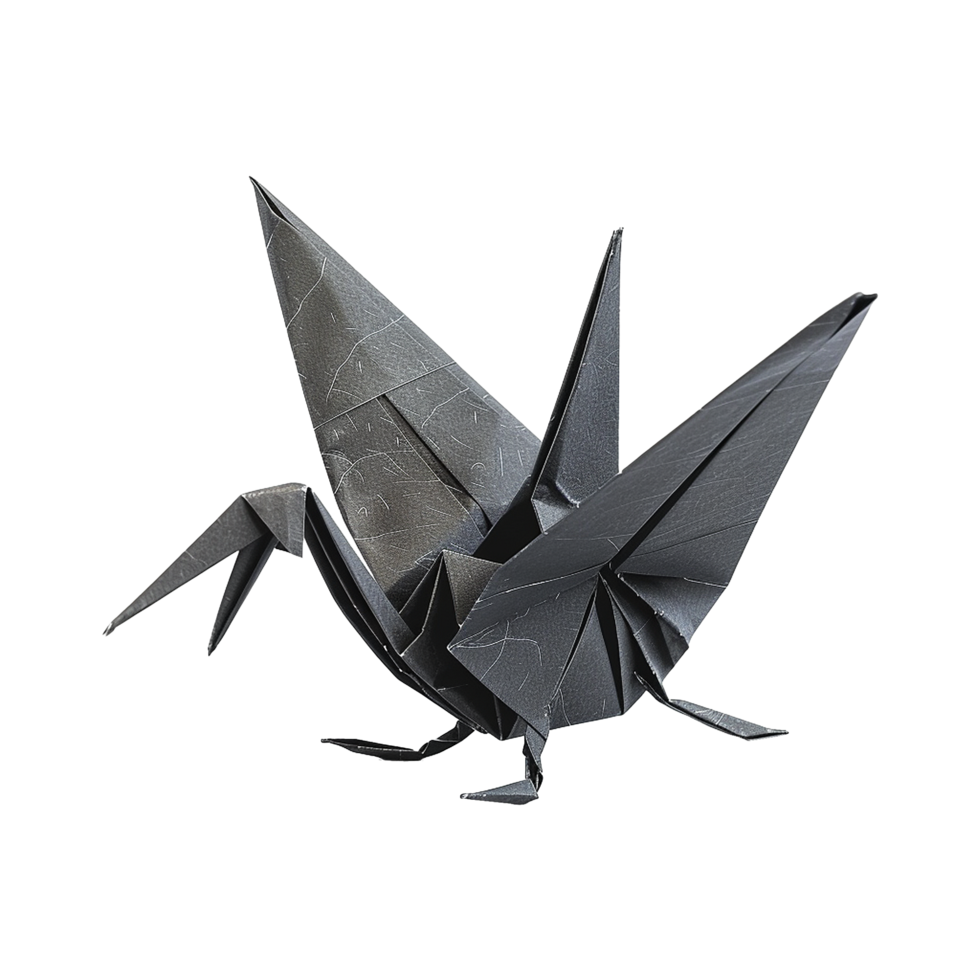 Origami crane isolated on transparent background png