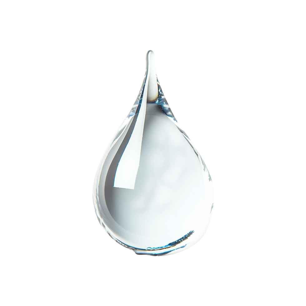 Spilled water drop isolated on transparent background png