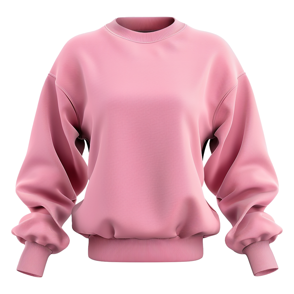 Pink sweatshirt isolated on transparent background png