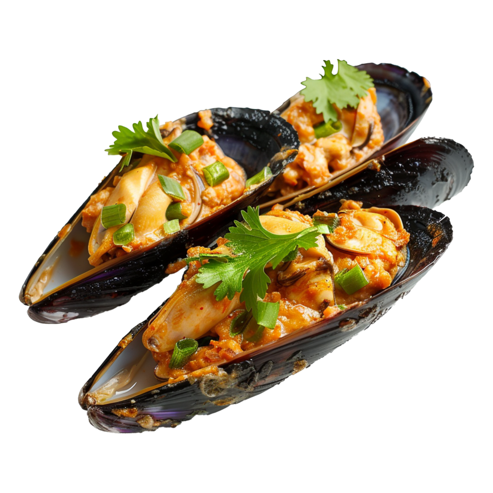 Stuffed Mussel isolated on transparent background png