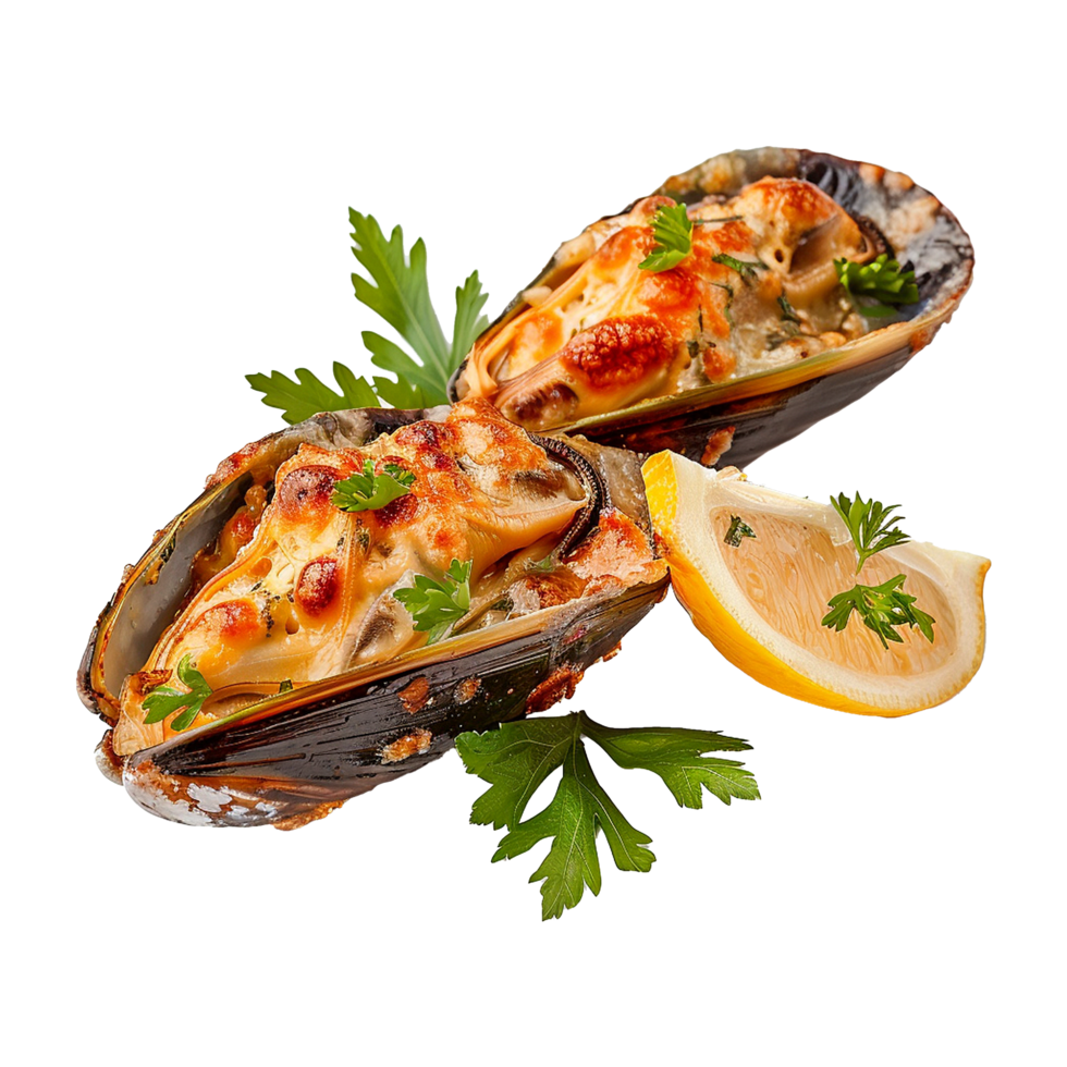 Stuffed Mussel isolated on transparent background png