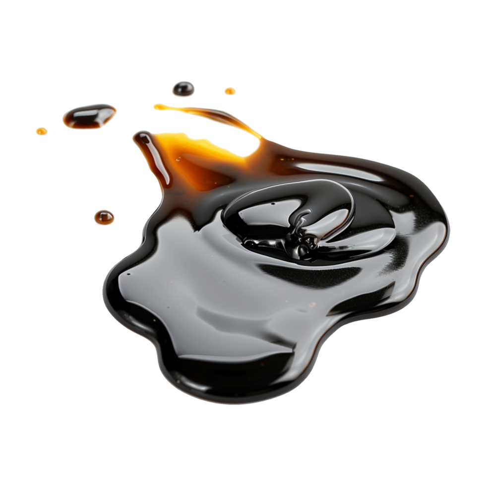 Puddle of balsamic vinegar isolated on transparent background png