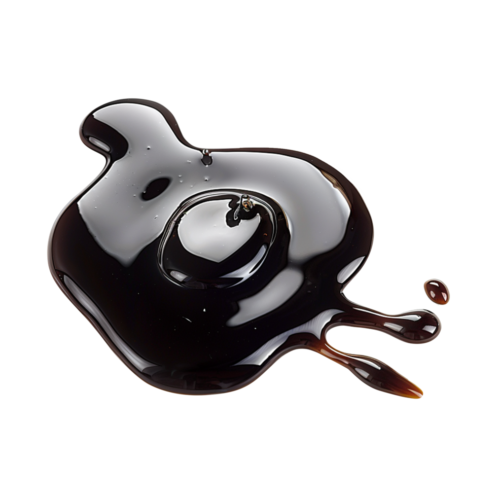 Puddle of balsamic vinegar isolated on transparent background png