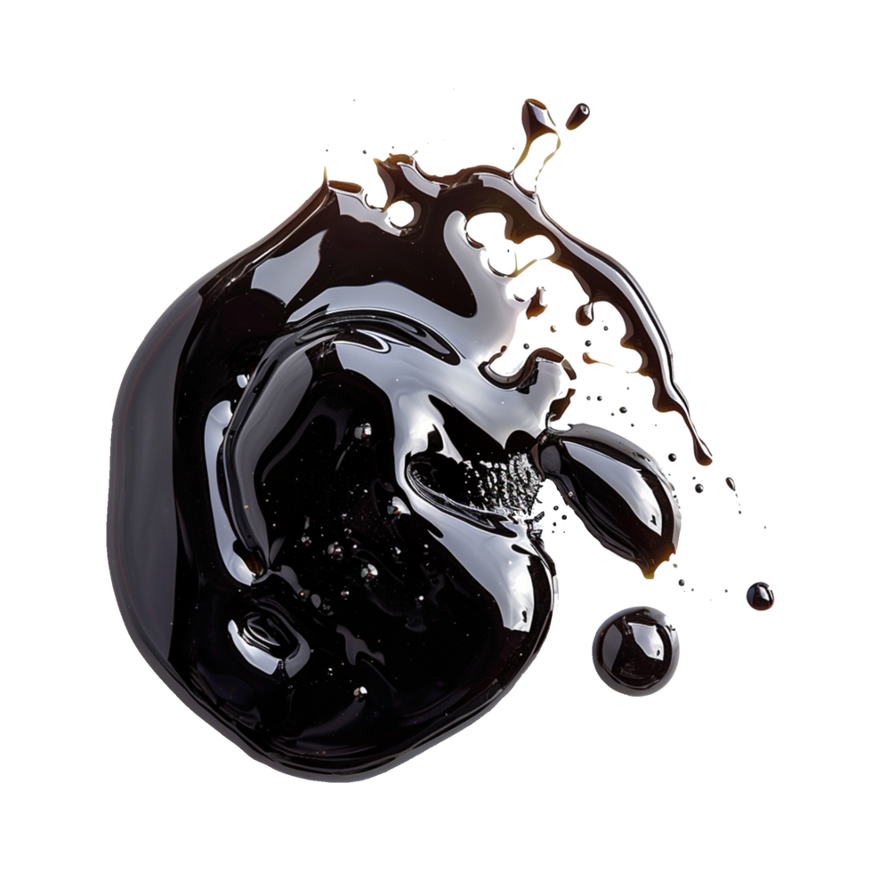 Puddle of balsamic vinegar isolated on transparent background png