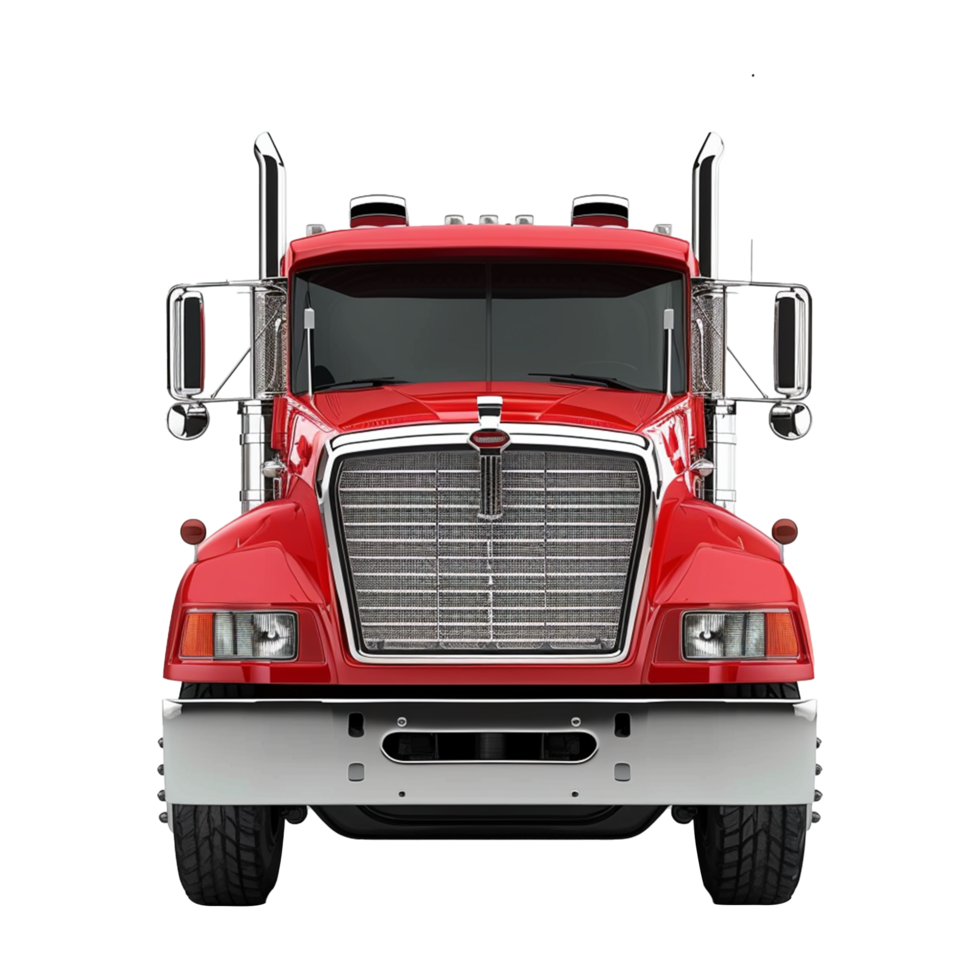 Red truck isolated on a transparent background png
