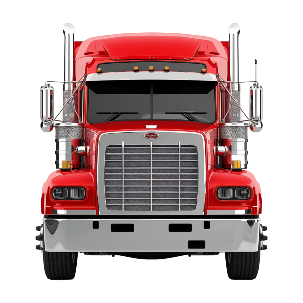 Red truck isolated on a transparent background png