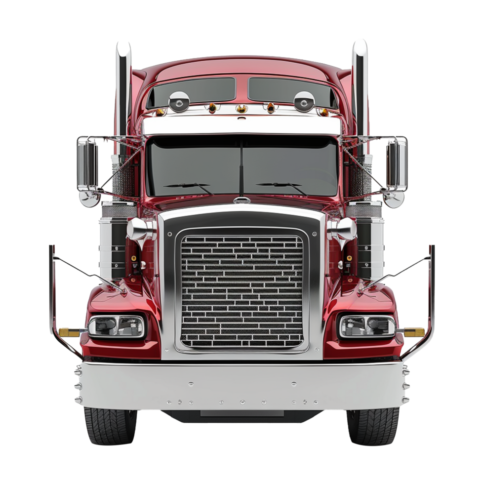 Red truck isolated on a transparent background png