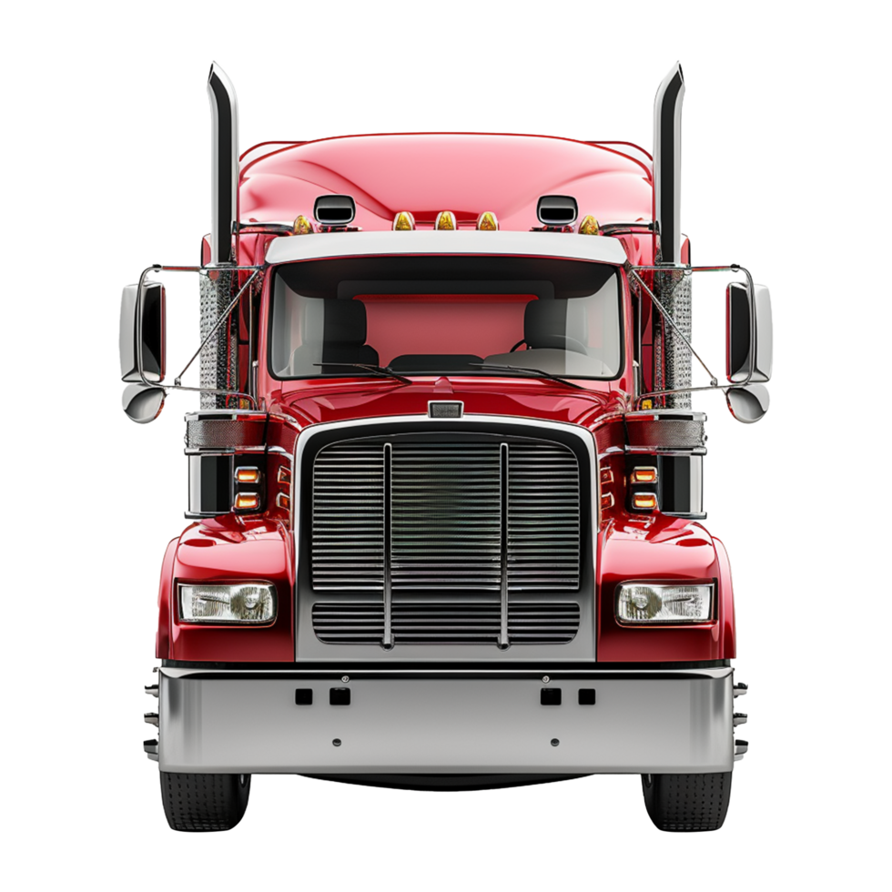 Red truck isolated on a transparent background png