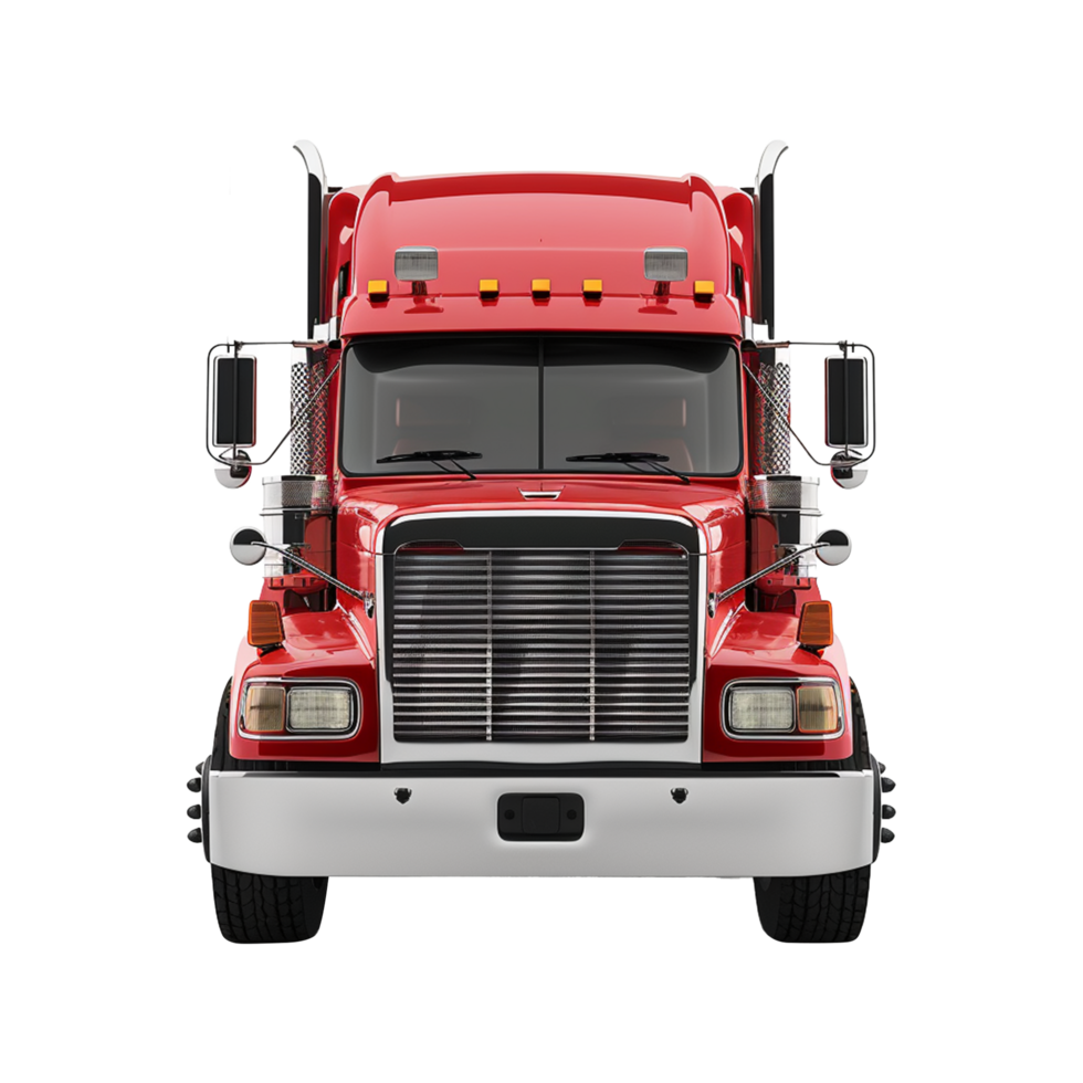 Red truck isolated on a transparent background png