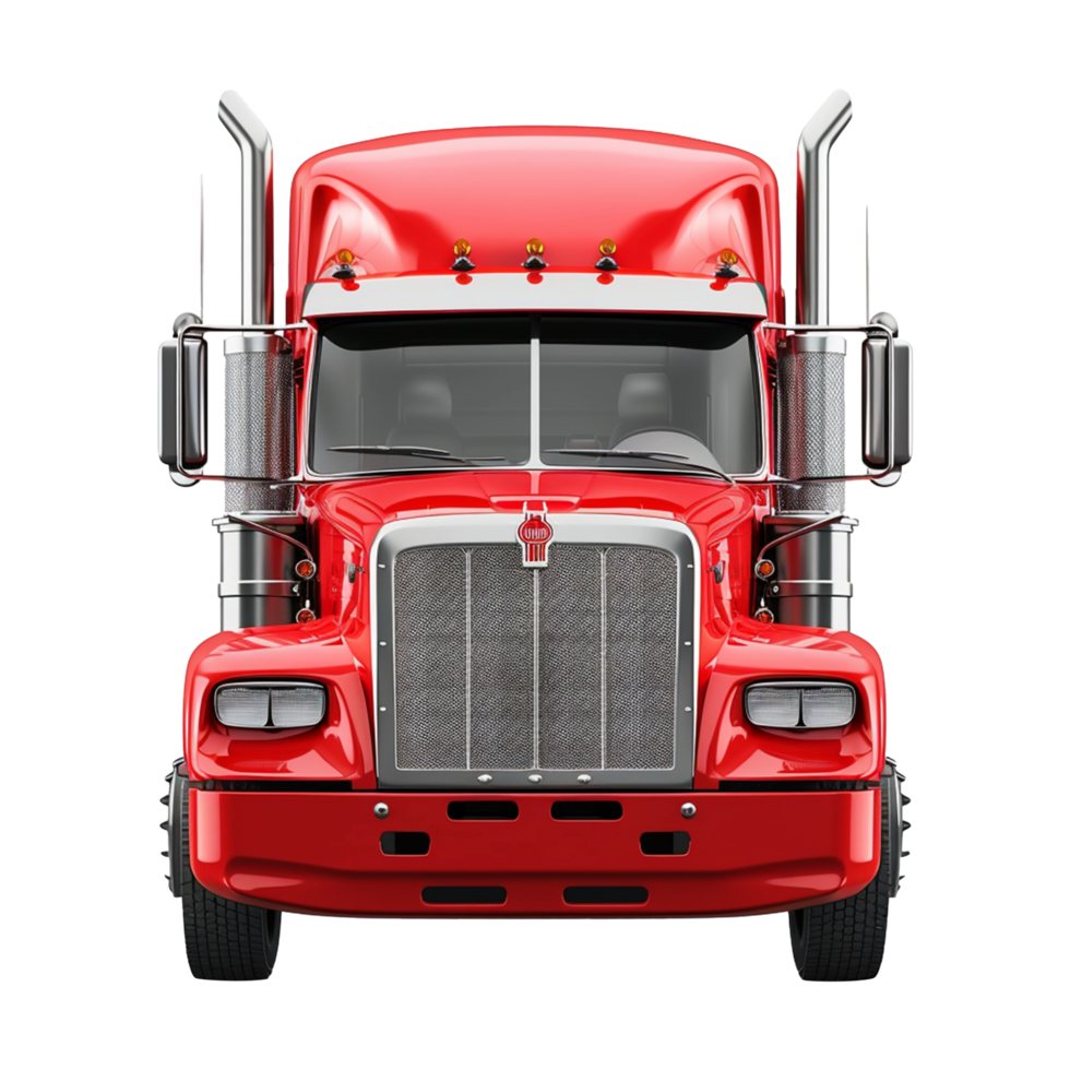 Red truck isolated on a transparent background png