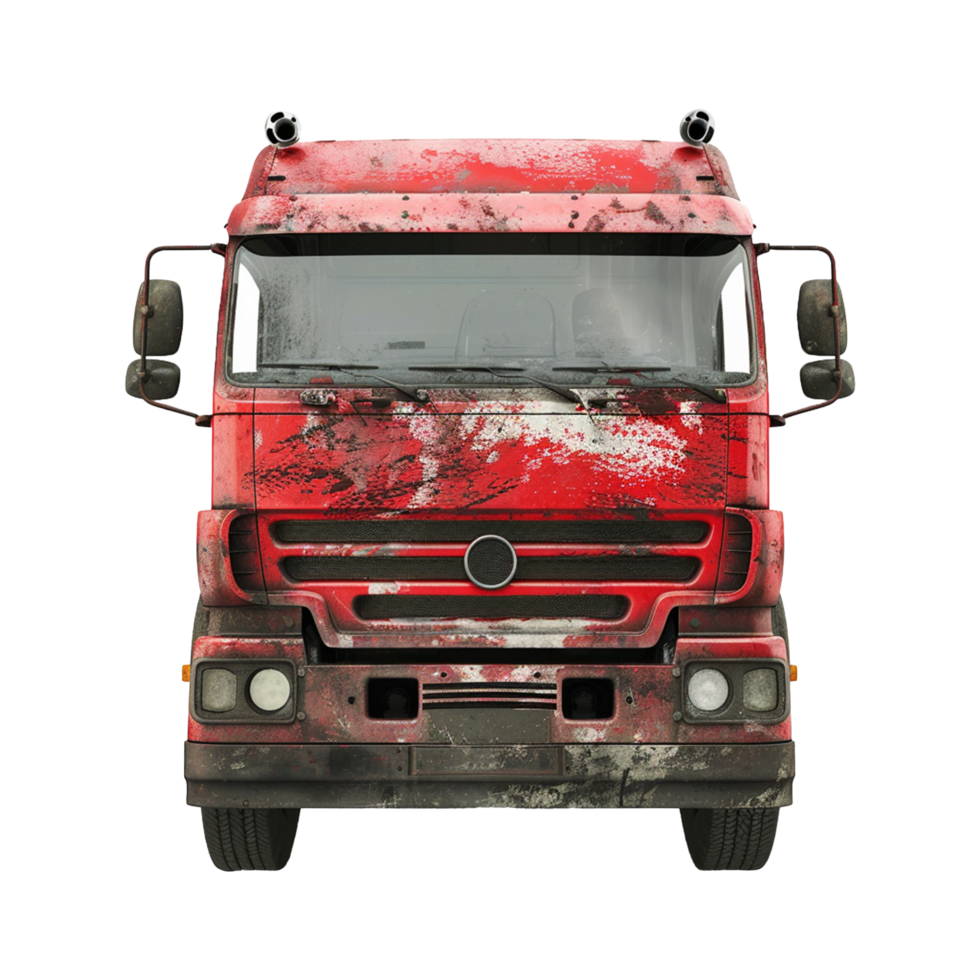 Red truck isolated on a transparent background png