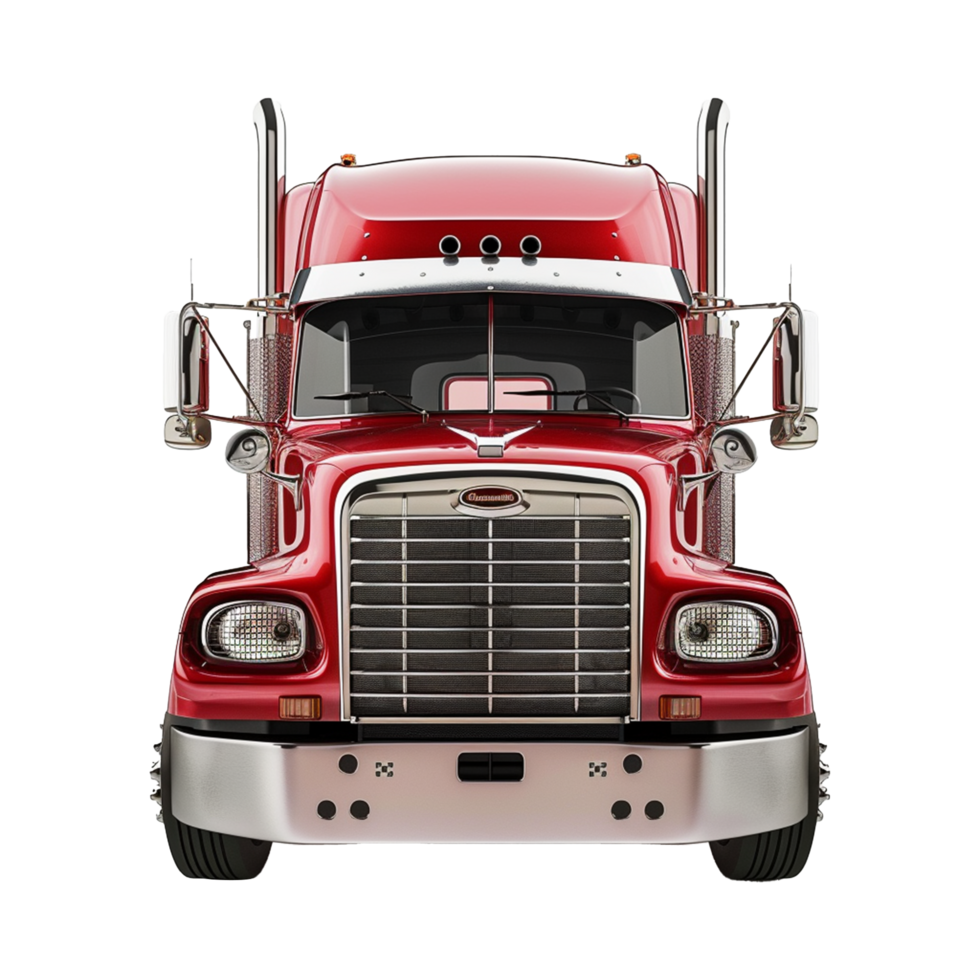 Red truck isolated on a transparent background png