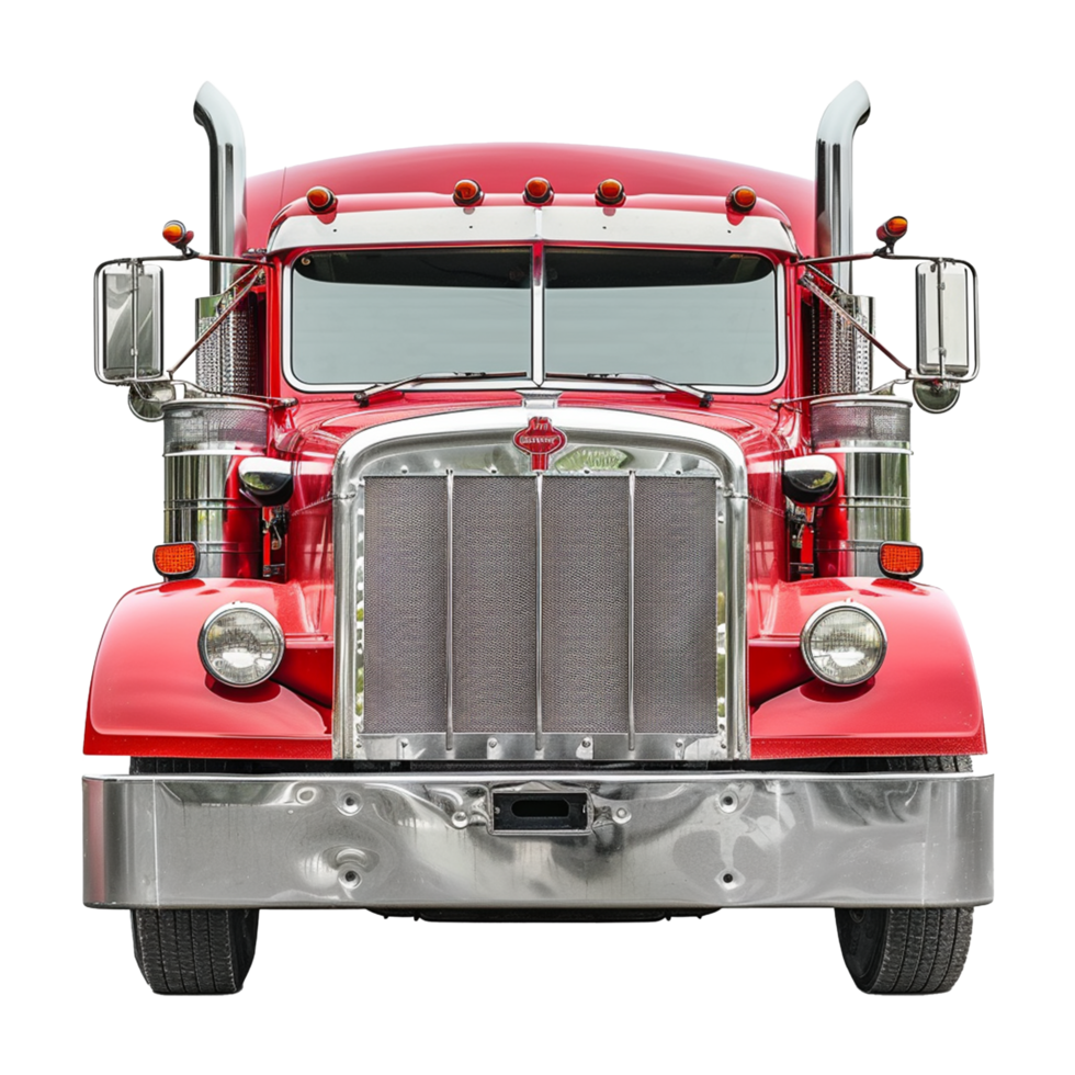 Red truck isolated on a transparent background png