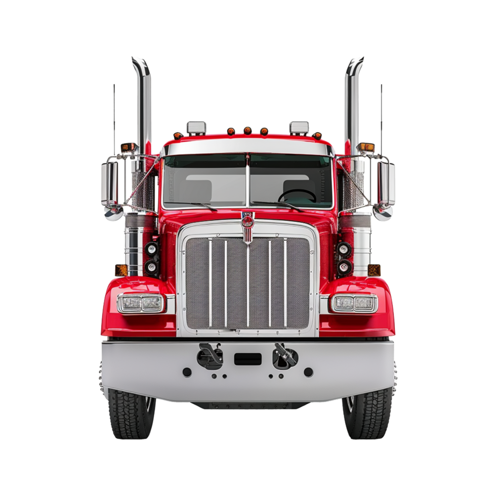 Red truck isolated on a transparent background png