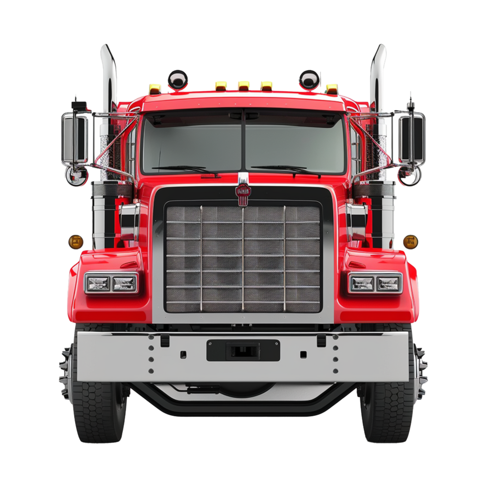 Red truck isolated on a transparent background png