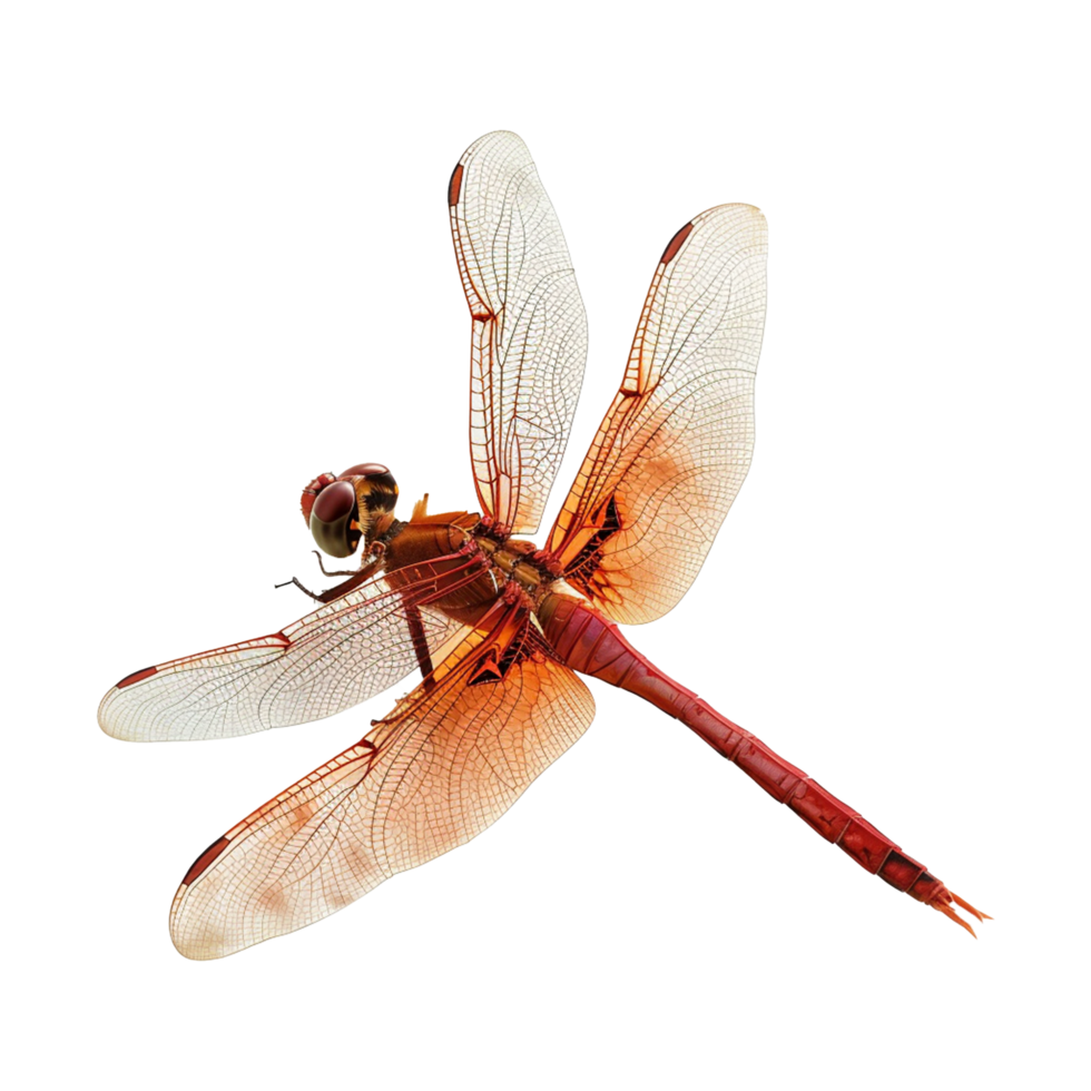 Colorful dragonflies isolated on transparent background png