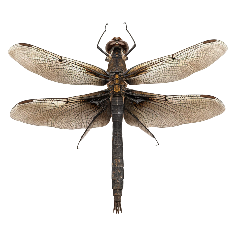 Colorful dragonflies isolated on transparent background png