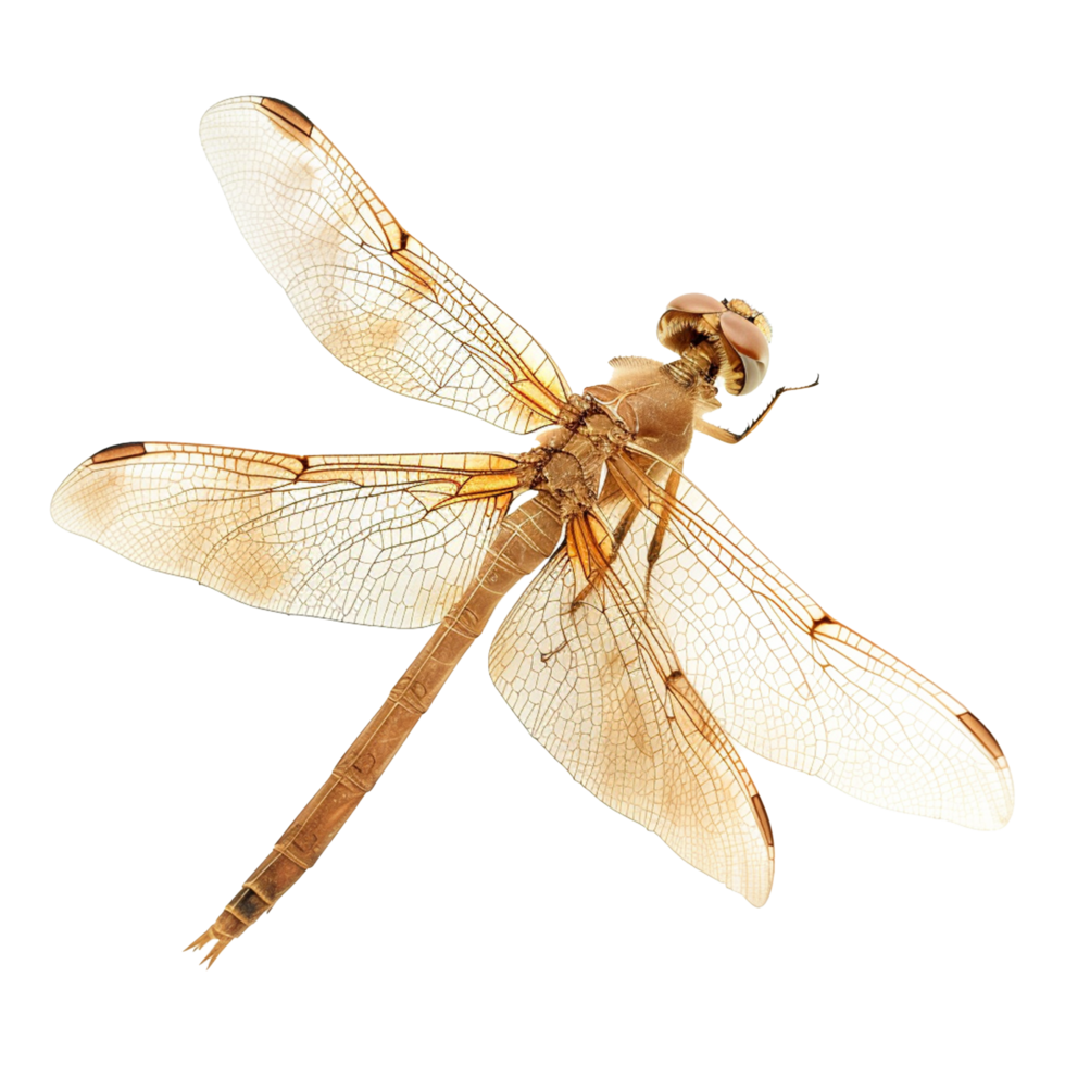 Colorful dragonflies isolated on transparent background png