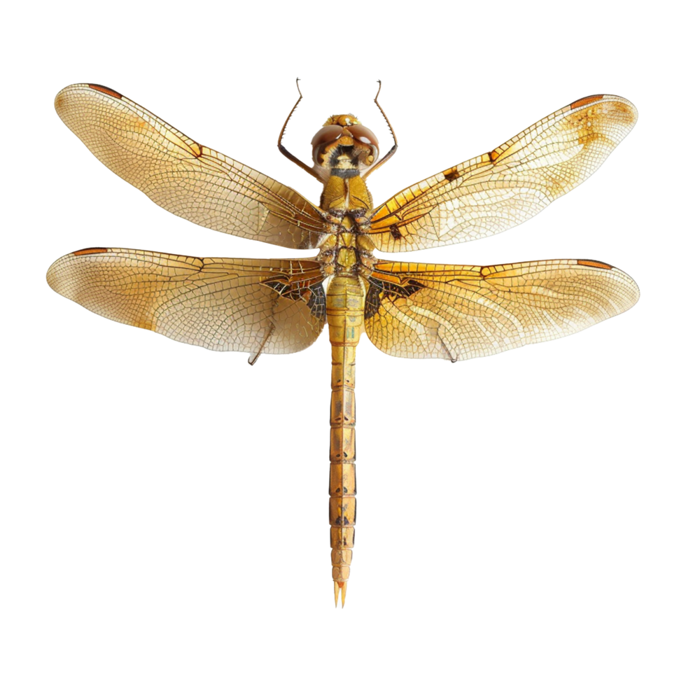 Colorful dragonflies isolated on transparent background png