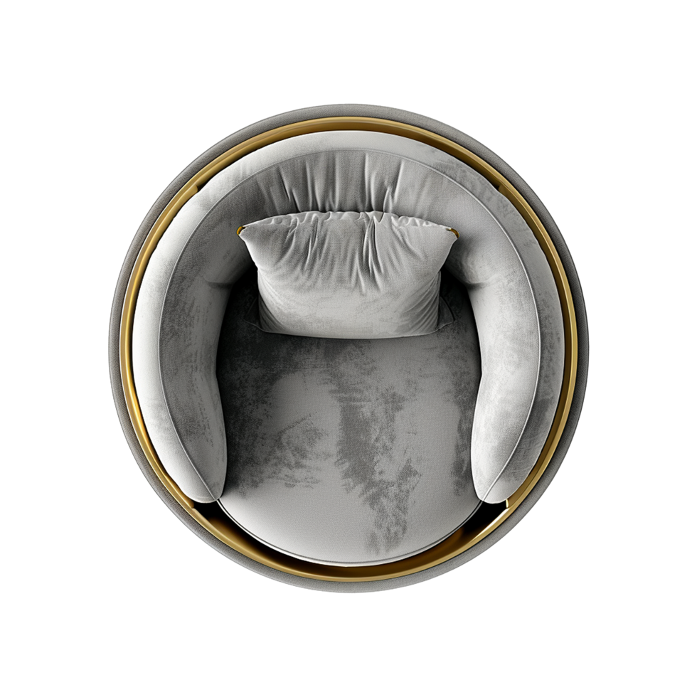 Top view bubble Sofa isolated on transparent background png