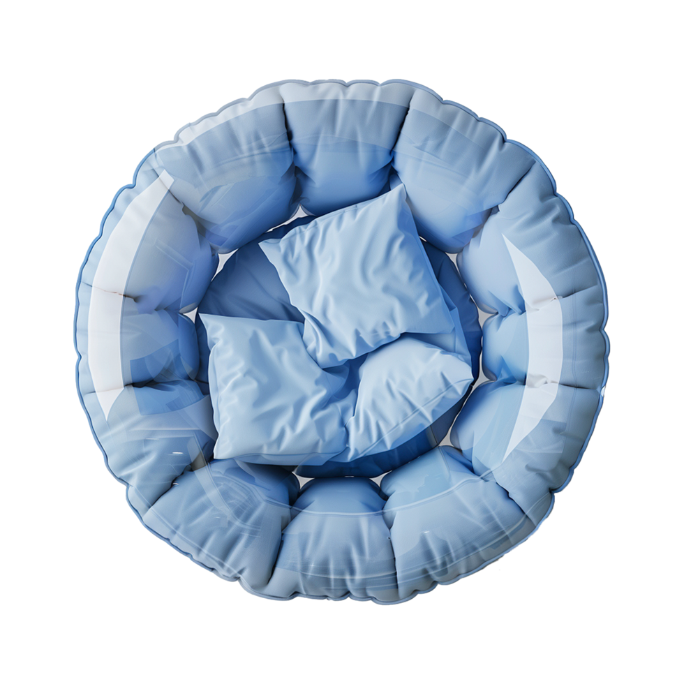 Top view bubble Sofa isolated on transparent background png