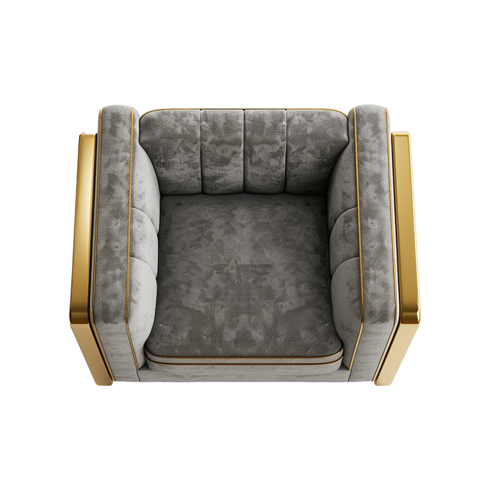 Top view bubble Sofa isolated on transparent background png