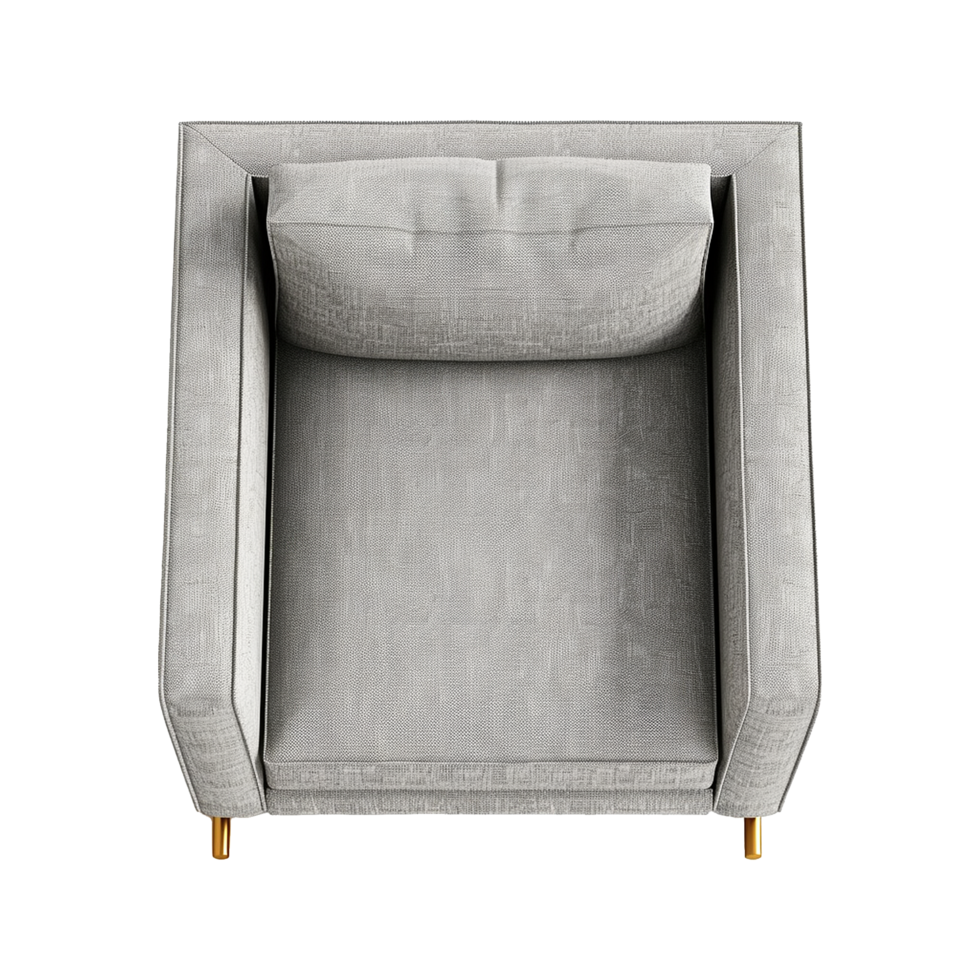 Top view bubble Sofa isolated on transparent background png