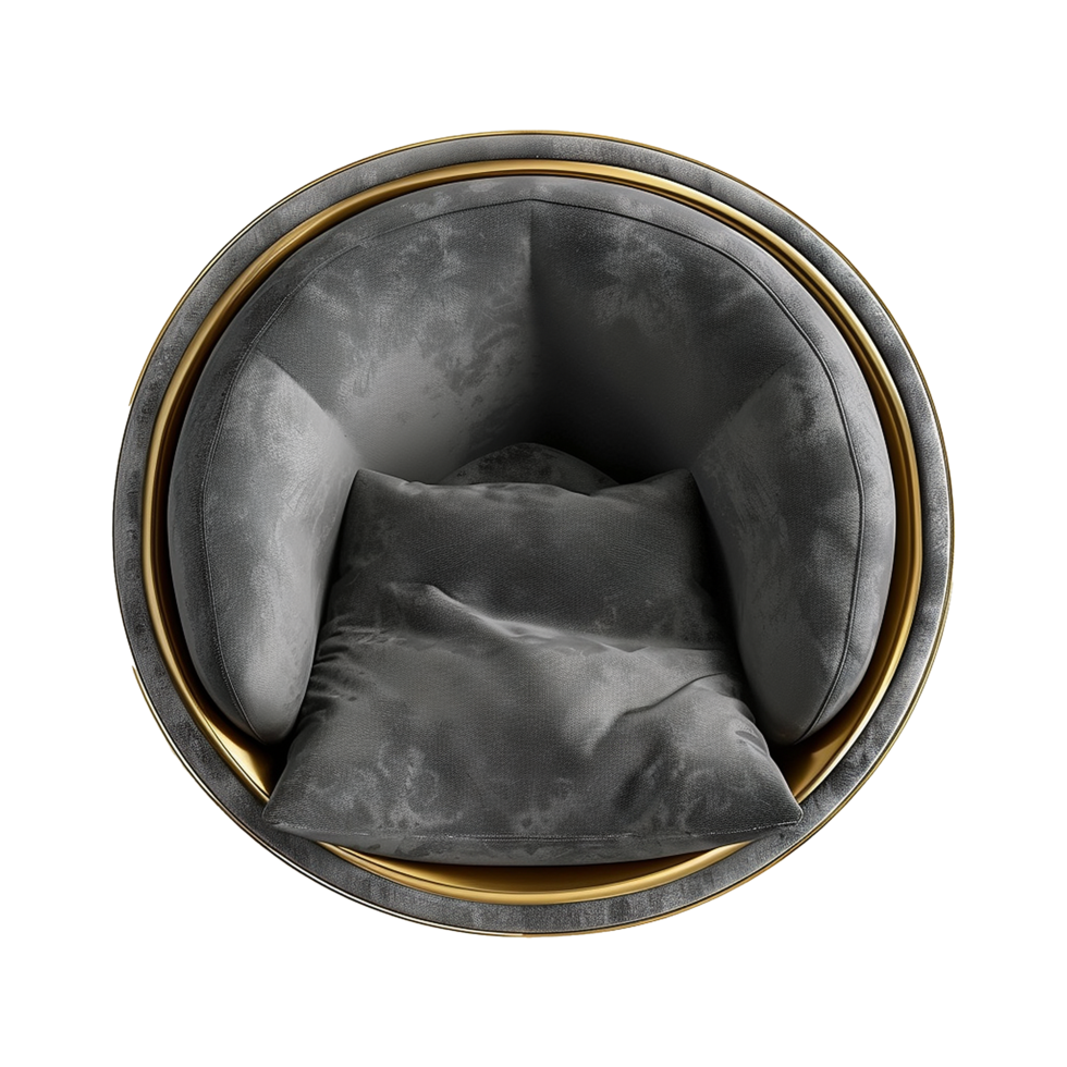 Top view bubble Sofa isolated on transparent background png