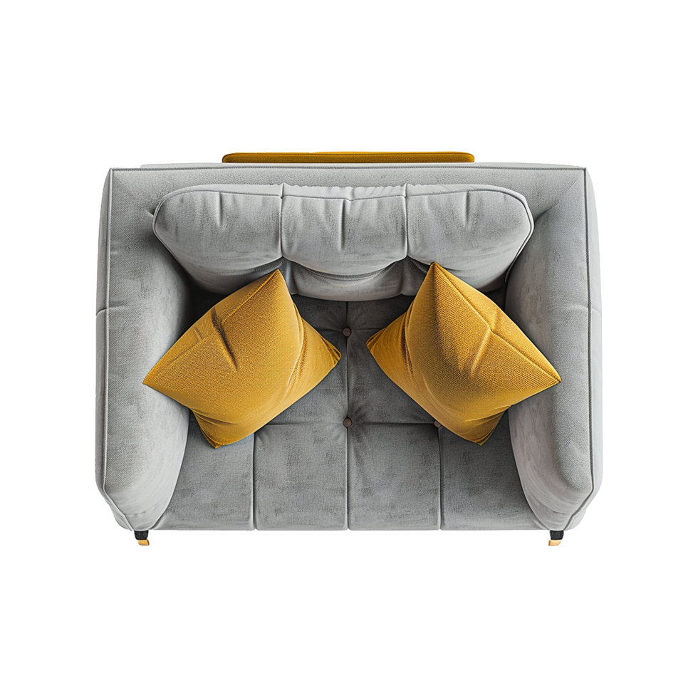 Top view bubble Sofa isolated on transparent background png