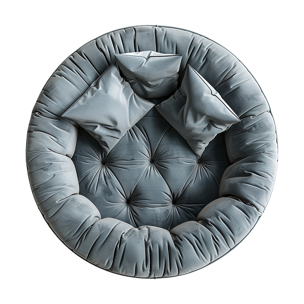 Top view bubble Sofa isolated on transparent background png