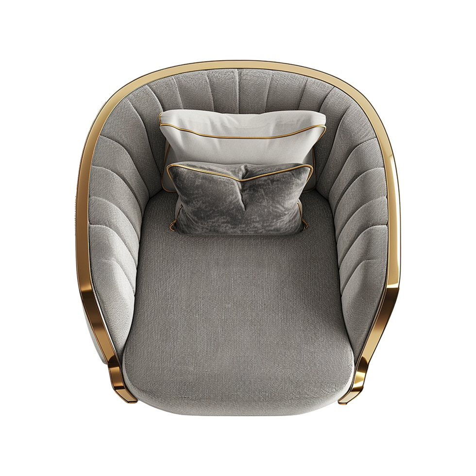 Top view bubble Sofa isolated on transparent background png