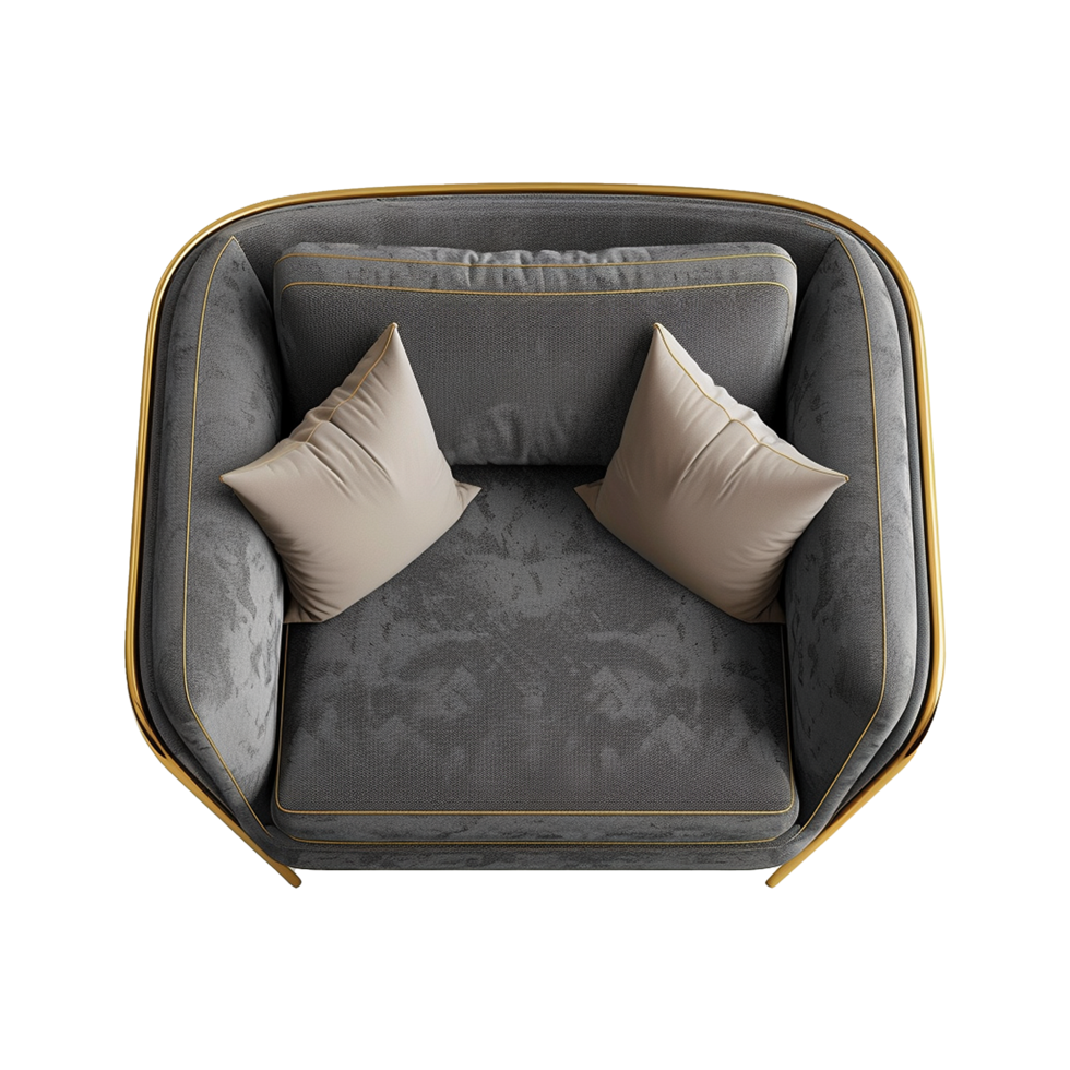 Top view bubble Sofa isolated on transparent background png