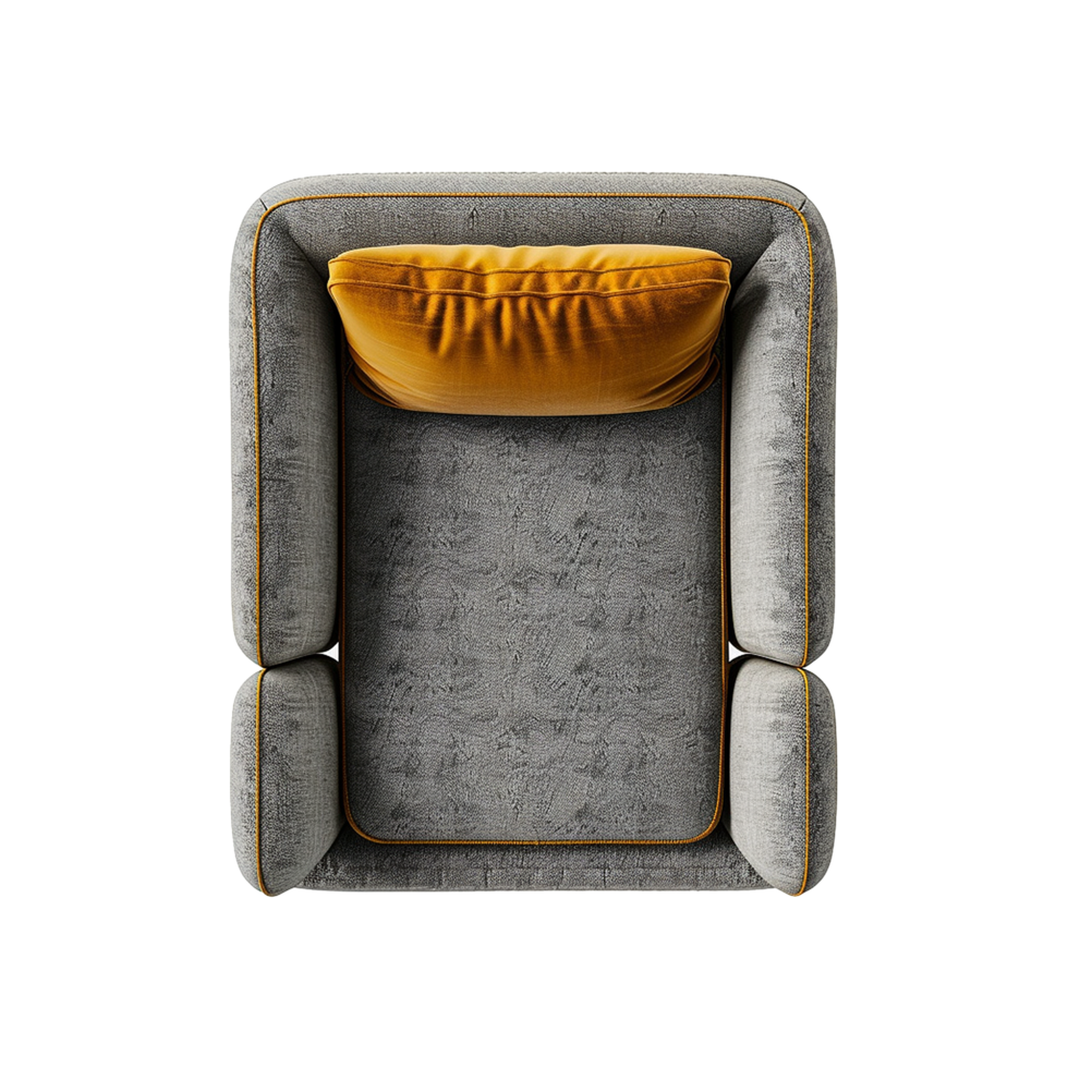 Top view bubble Sofa isolated on transparent background png