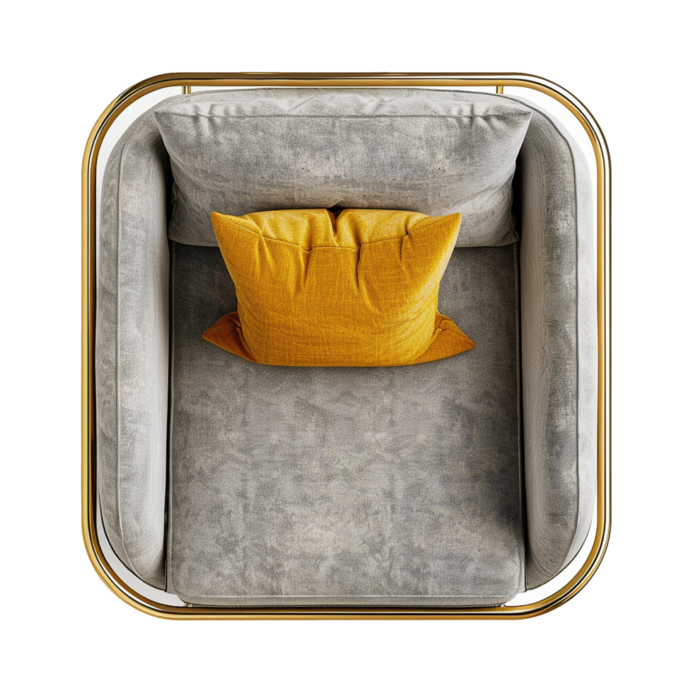 Top view bubble Sofa isolated on transparent background png