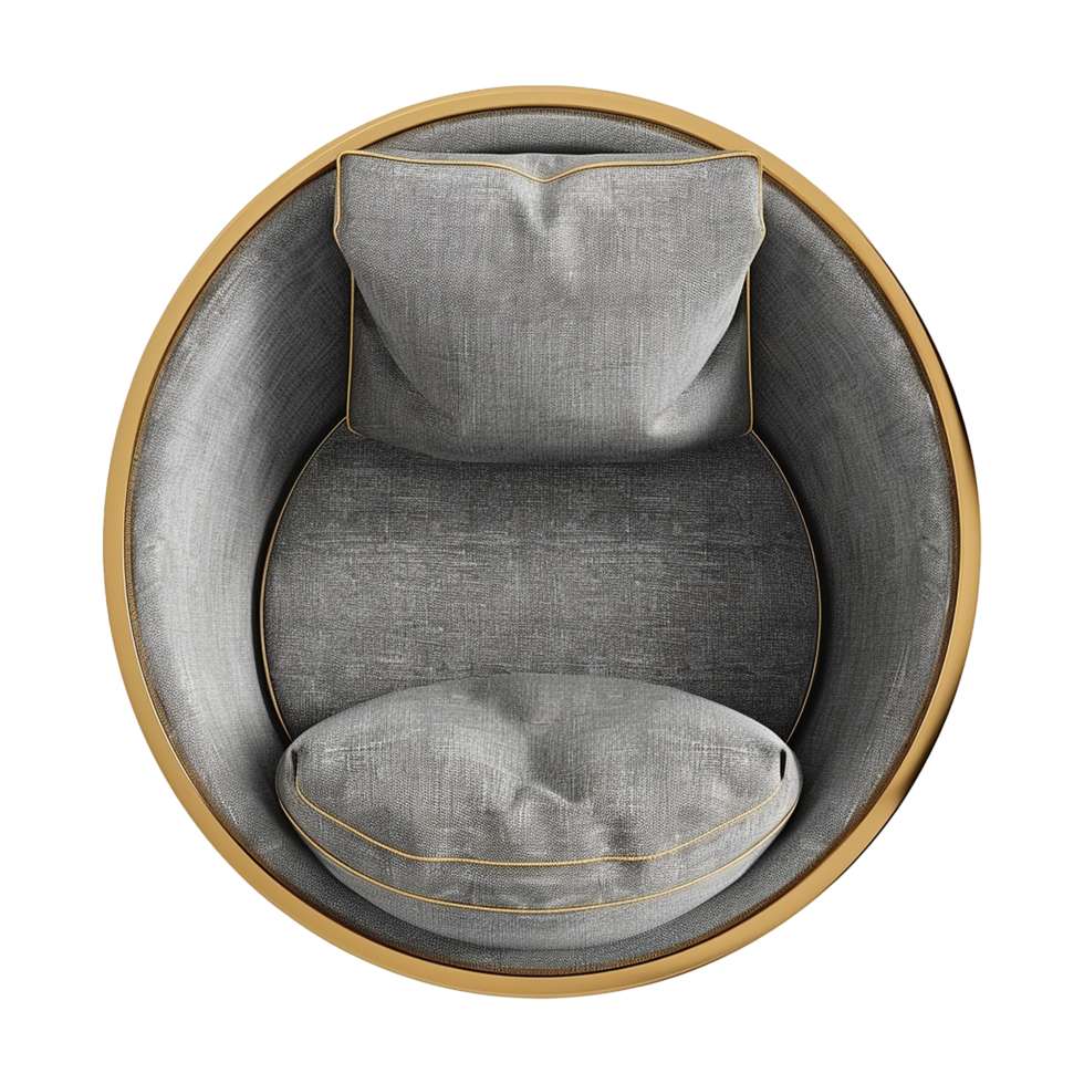 Top view bubble Sofa isolated on transparent background png