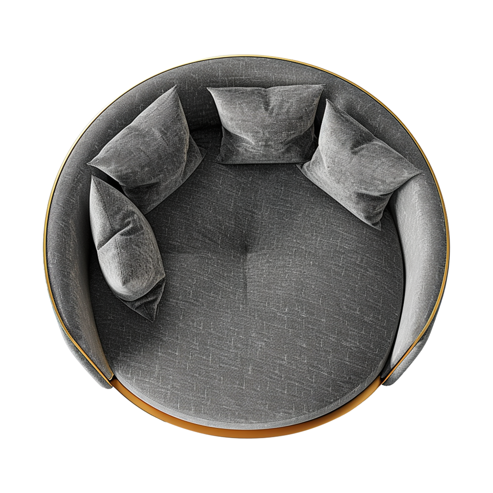 Top view bubble Sofa isolated on transparent background png