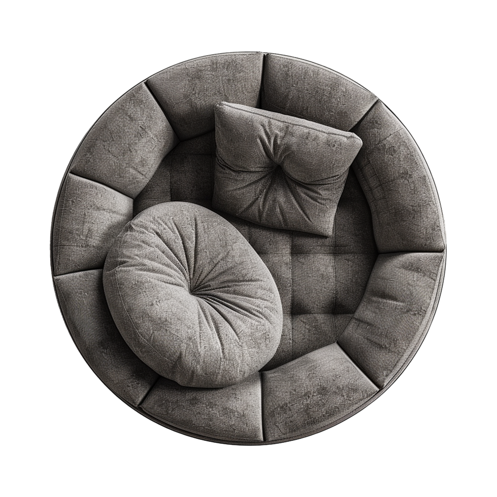 Top view bubble Sofa isolated on transparent background png