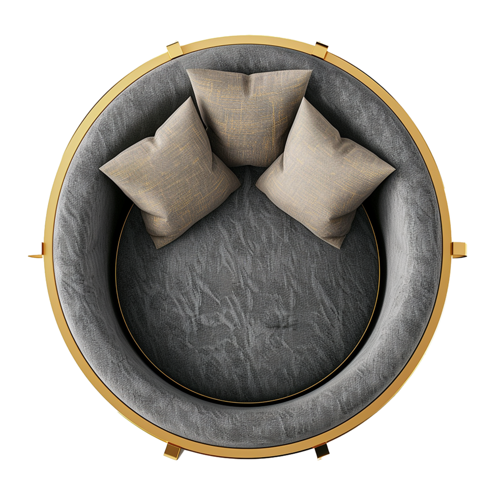 Top view bubble Sofa isolated on transparent background png